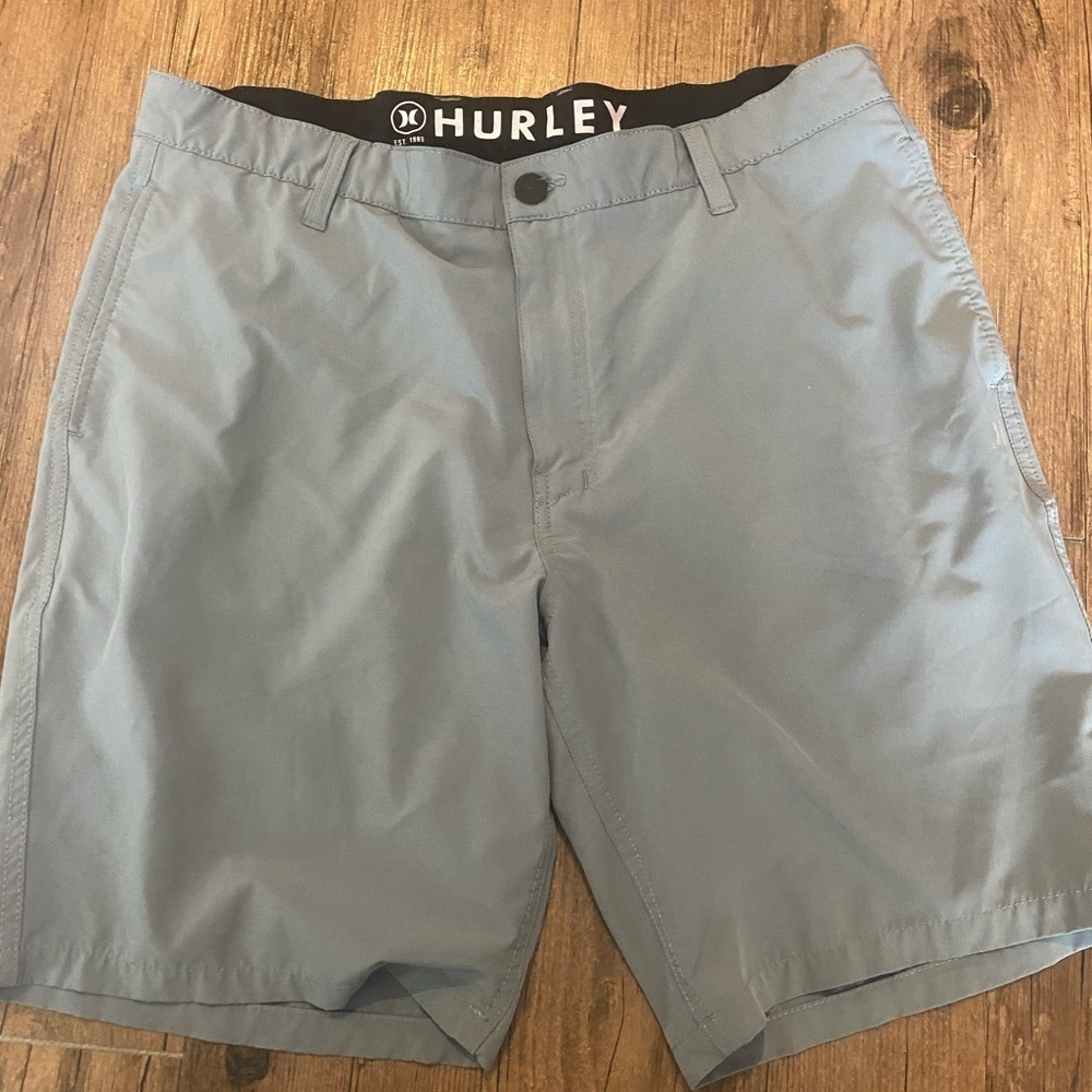 Hurley Gray Athletic Shorts Lightweight Performance
